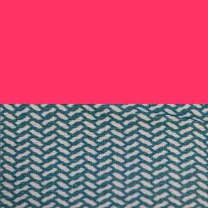 Dibujo verde lúrex/fucsia