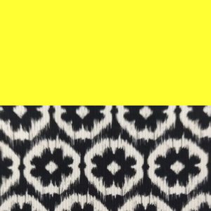 Flor negra/amarillo flúor