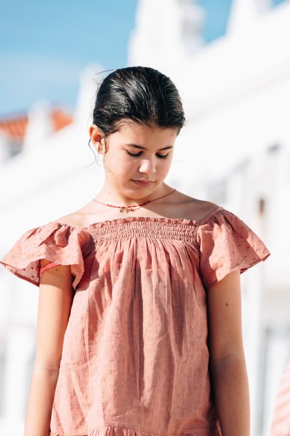 Vestido plumeti niña