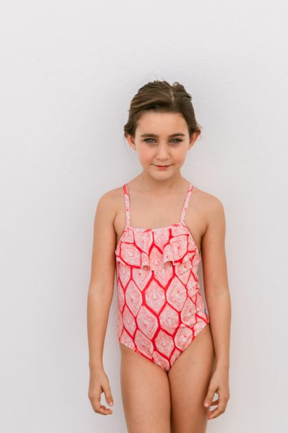 Modelo Paloma volante (2022). Estampado París fresa