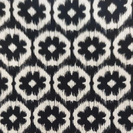 Estampado flor negra. Colección DBM 2025