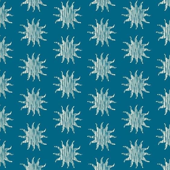 Estampado soles petróleo. Colección DBM 2026